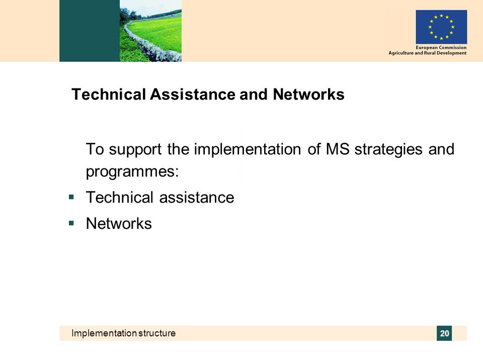 Technical Assistance and Networks