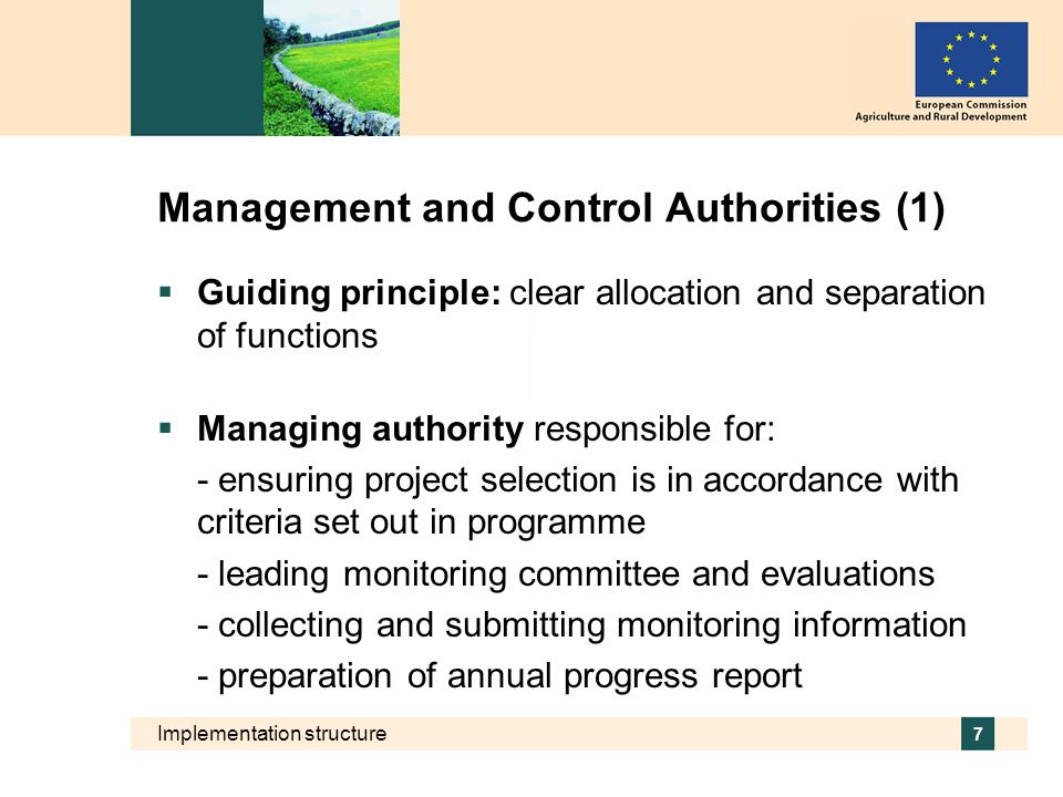 Management and Control Authorities (1)