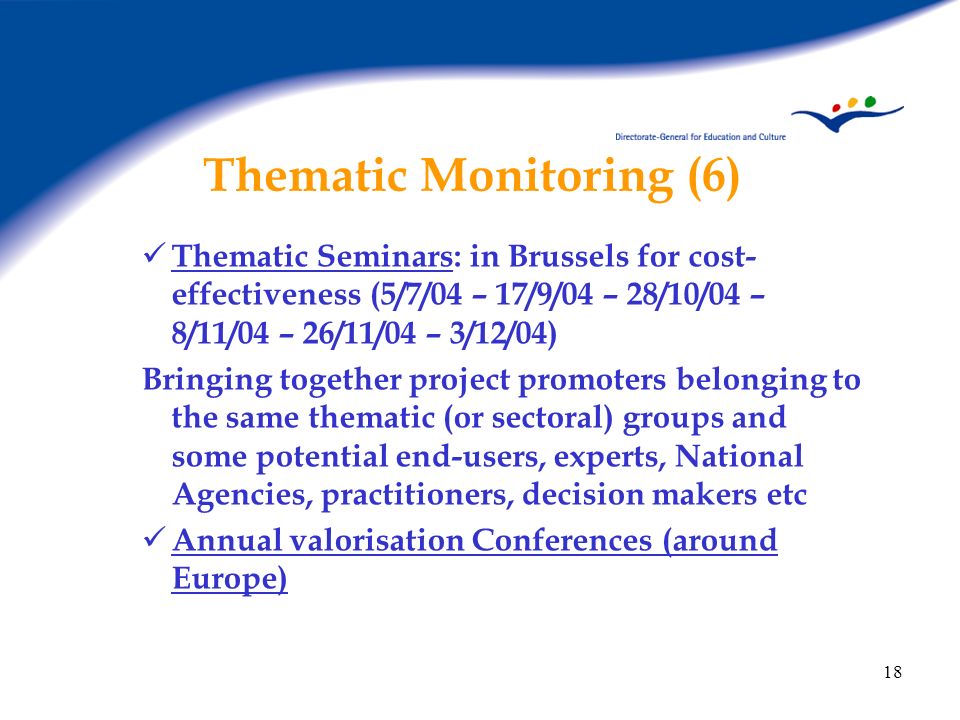 Thematic Monitoring (6)