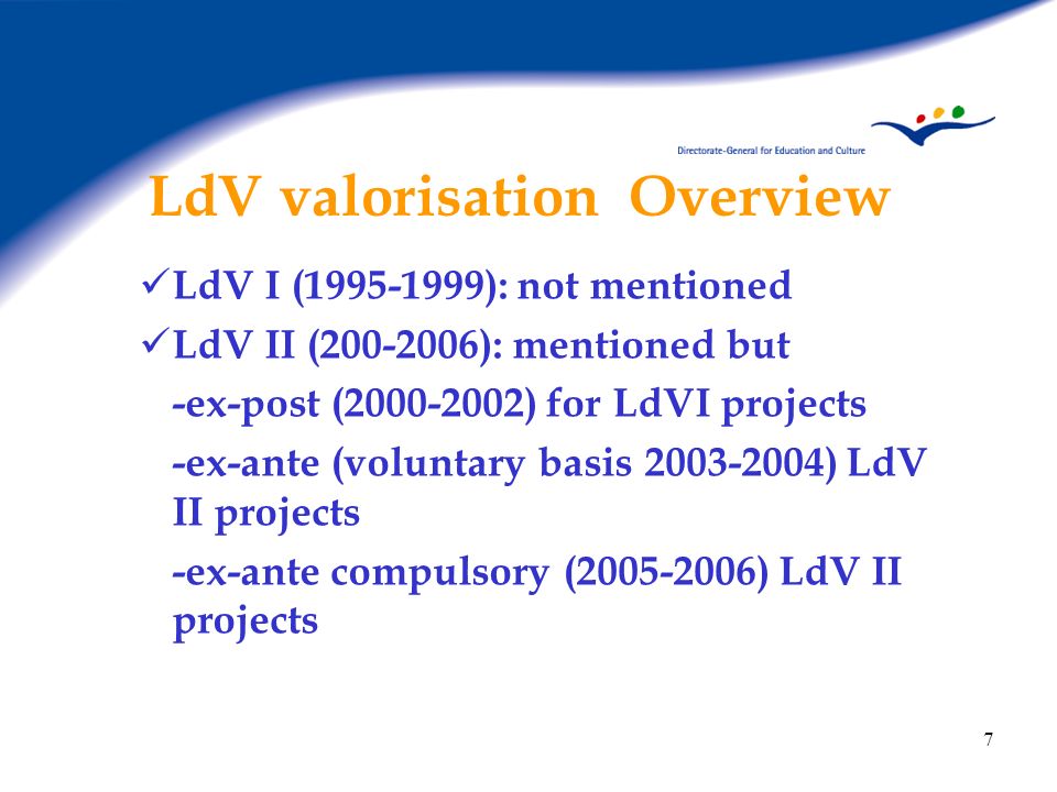 LdV valorisation Overview