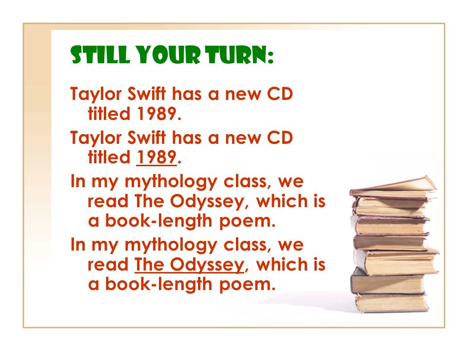 Still your turn: Taylor Swift has a new CD titled 1989.