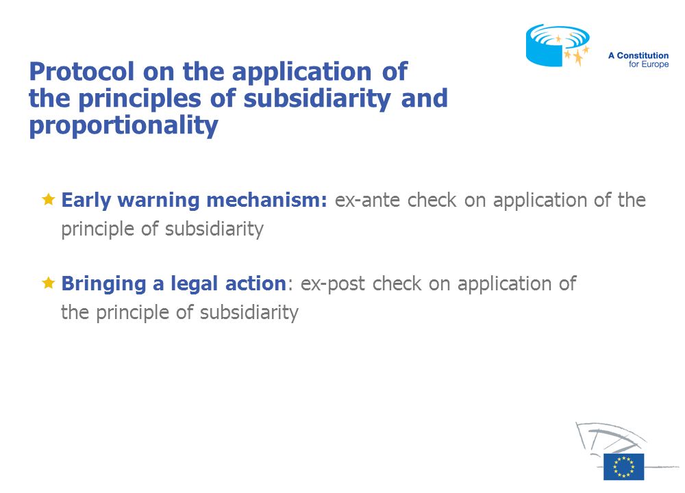 Protocol on the application of the principles of subsidiarity and proportionality