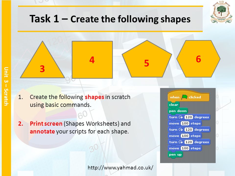 Task 1 – Create the following shapes
