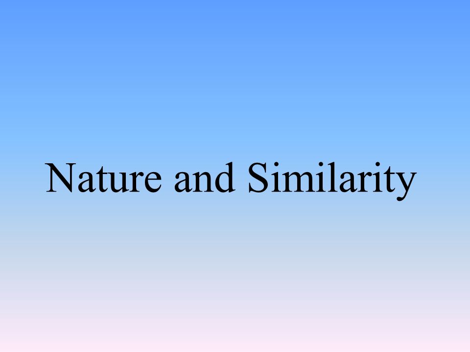 Nature and Similarity