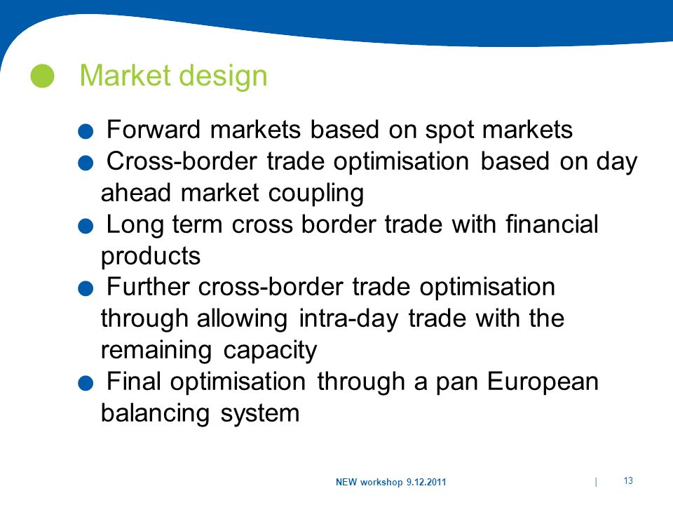 Market design Forward markets based on spot markets