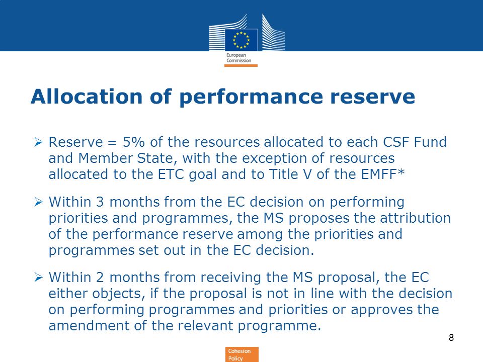 Allocation of performance reserve