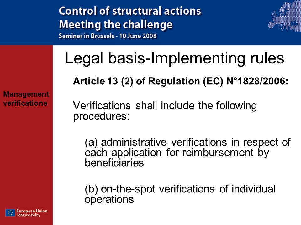 Legal basis-Implementing rules