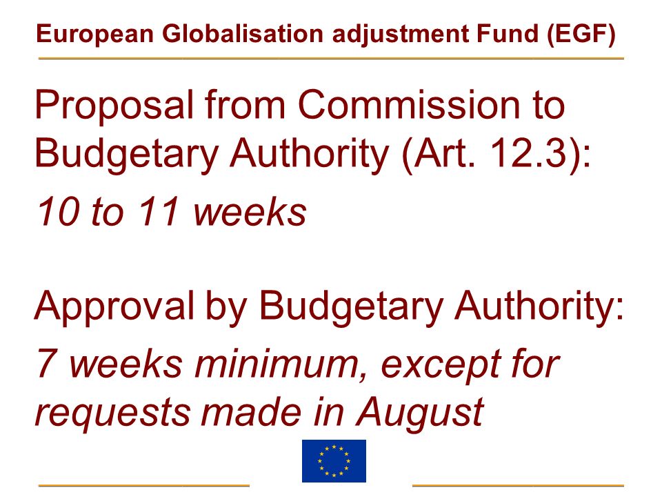 Proposal from Commission to Budgetary Authority (Art. 12.3):