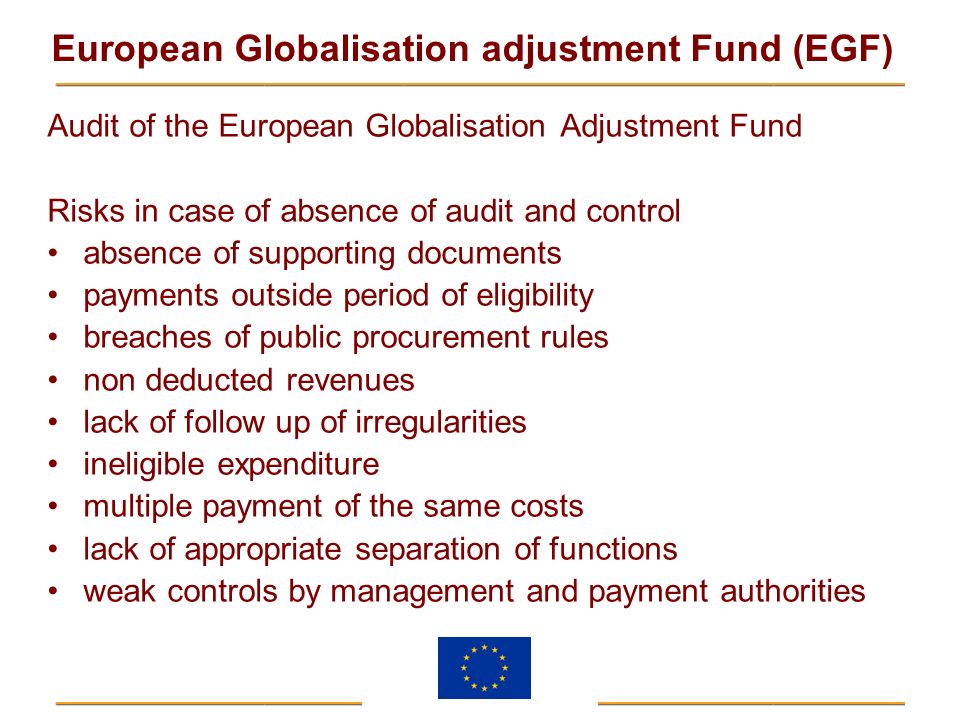 Audit of the European Globalisation Adjustment Fund