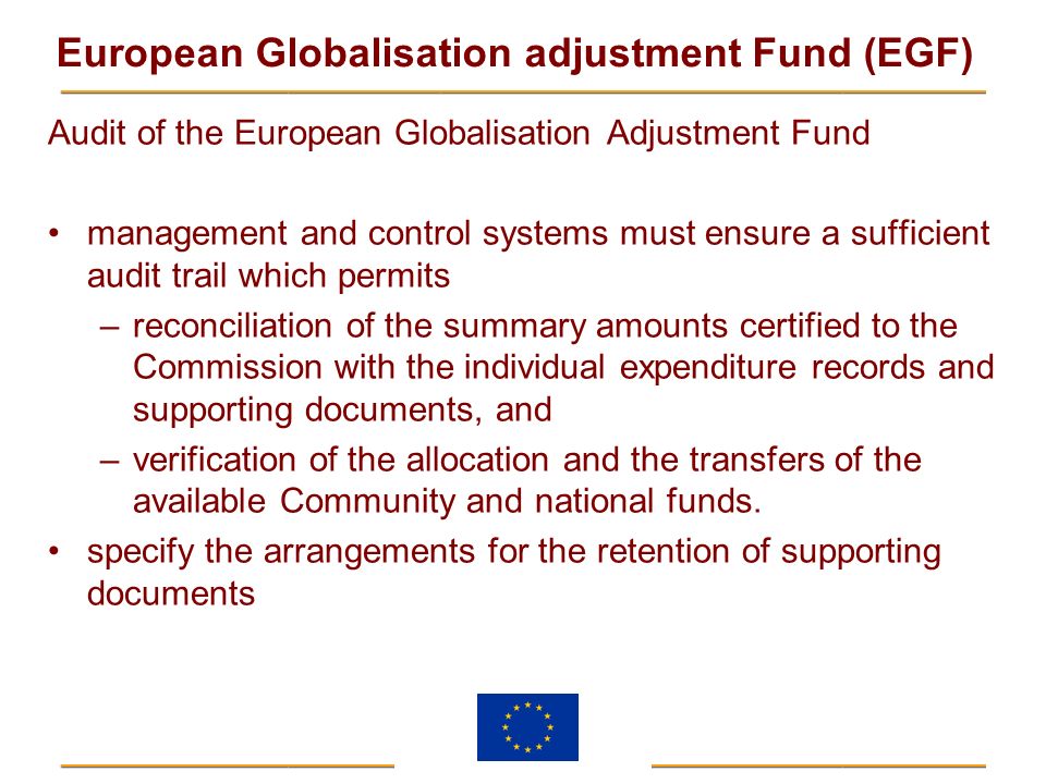 Audit of the European Globalisation Adjustment Fund