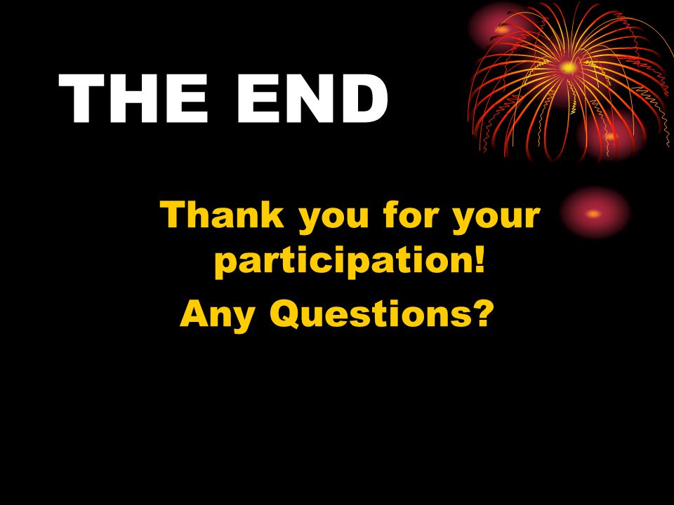 Thank you for your participation!