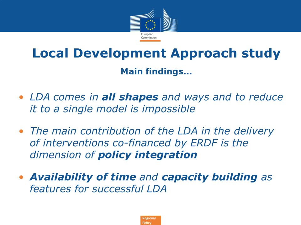 Local Development Approach study Main findings…
