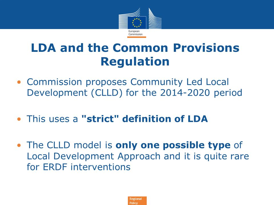 LDA and the Common Provisions Regulation