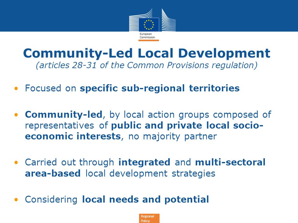 Community-Led Local Development (articles of the Common Provisions regulation)