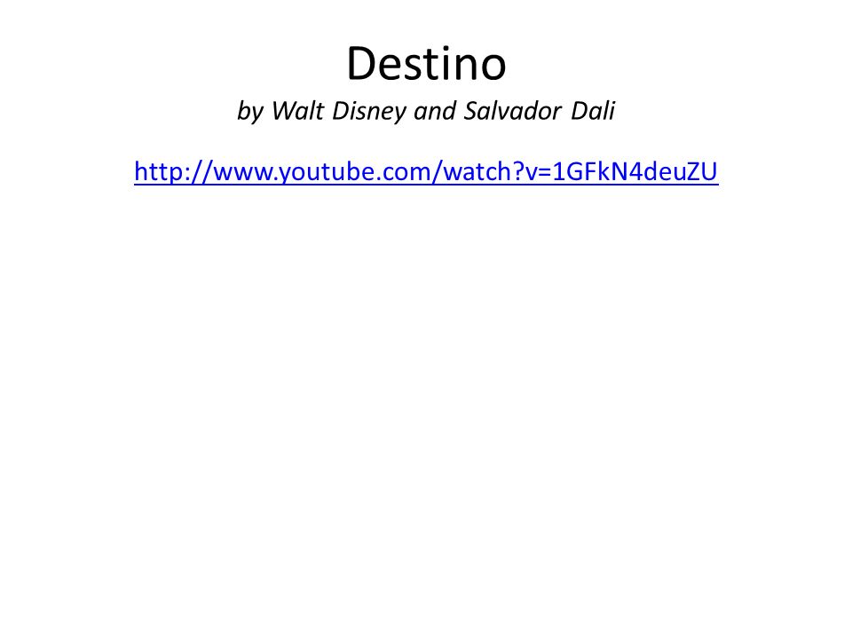 Destino by Walt Disney and Salvador Dali