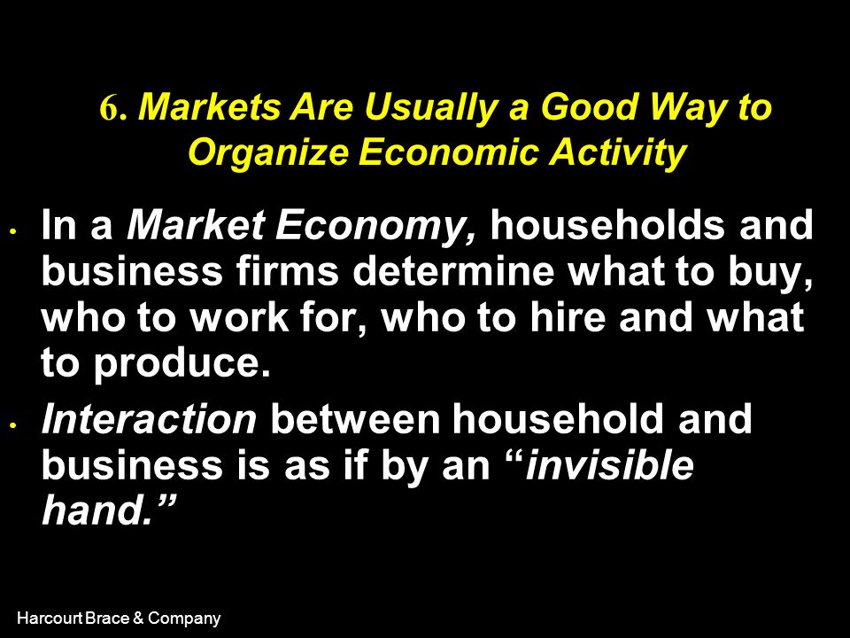 6. Markets Are Usually a Good Way to Organize Economic Activity