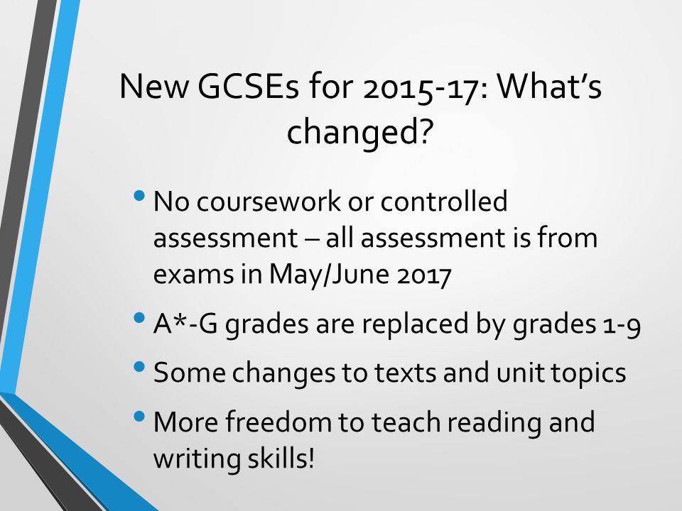 New GCSEs for : What’s changed