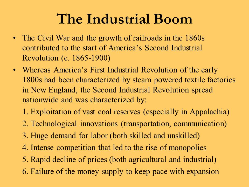The Industrial Boom