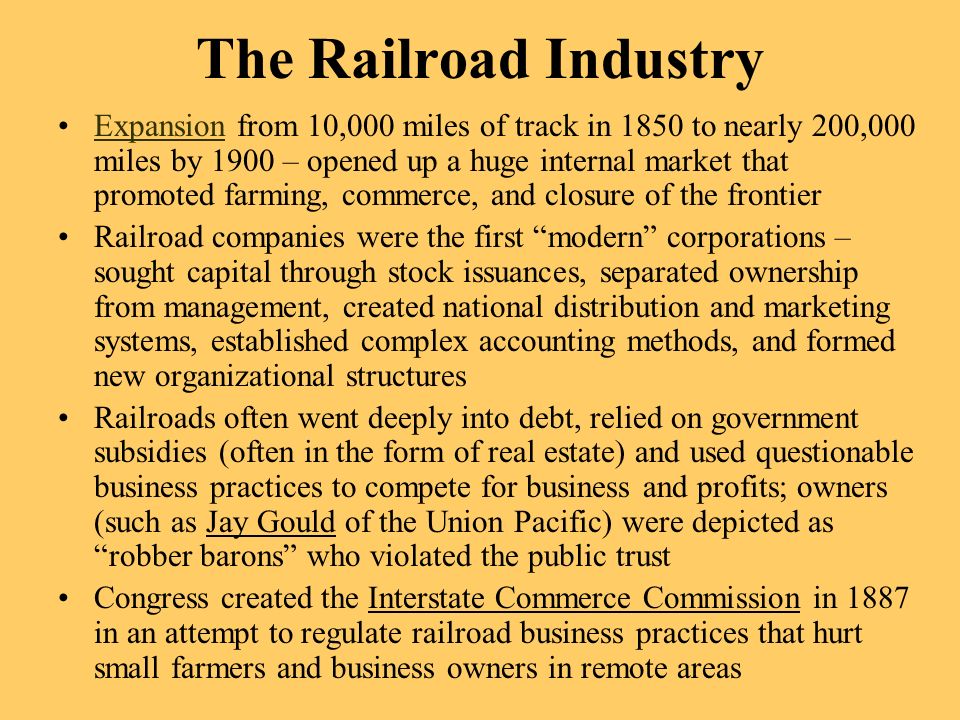 The Railroad Industry