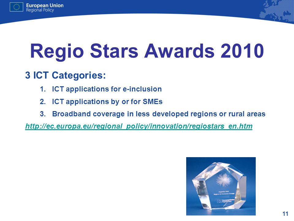 Regio Stars Awards ICT Categories: