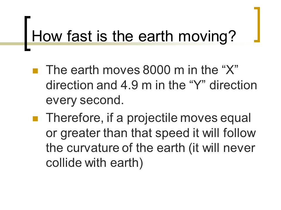How fast is the earth moving