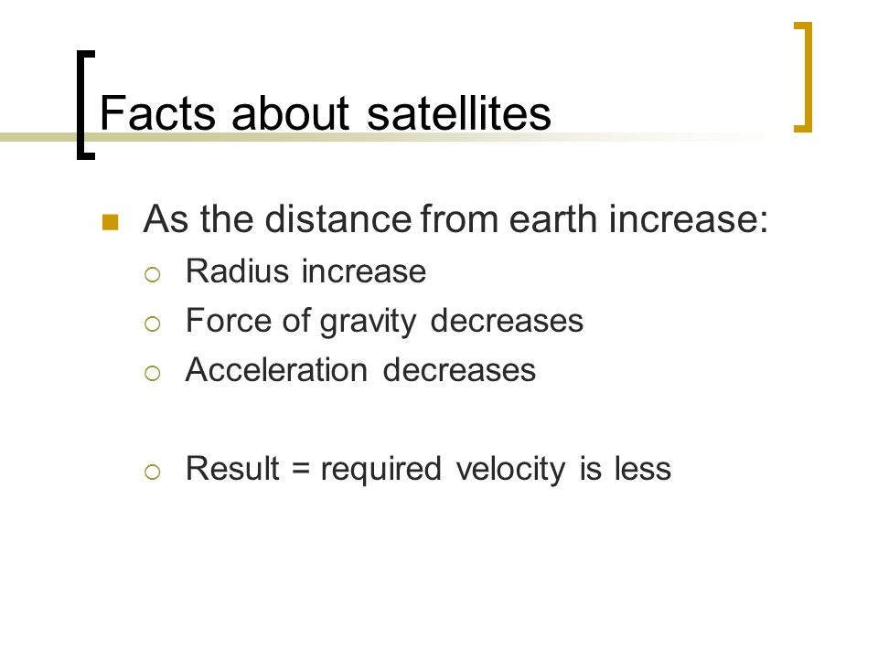 Facts about satellites