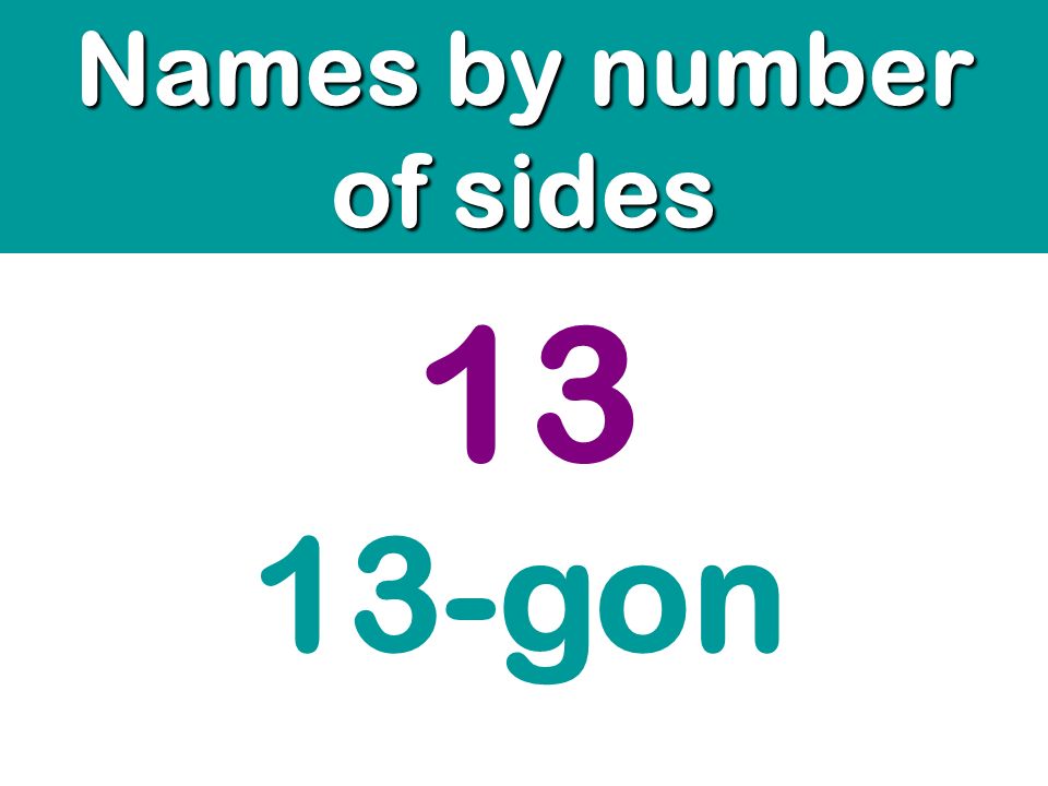 Names by number of sides