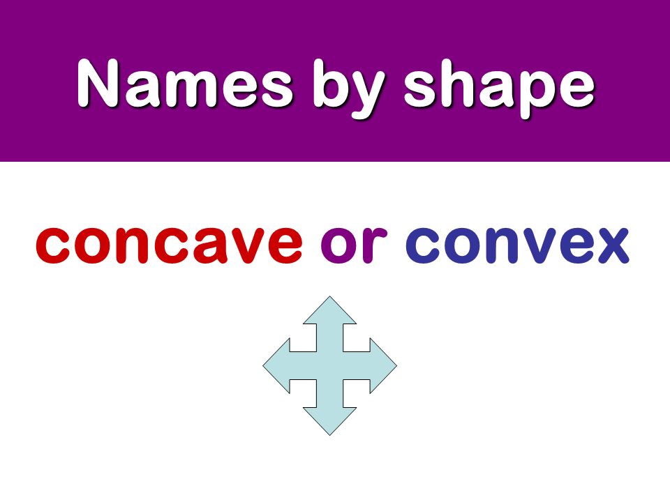 Names by shape concave or convex