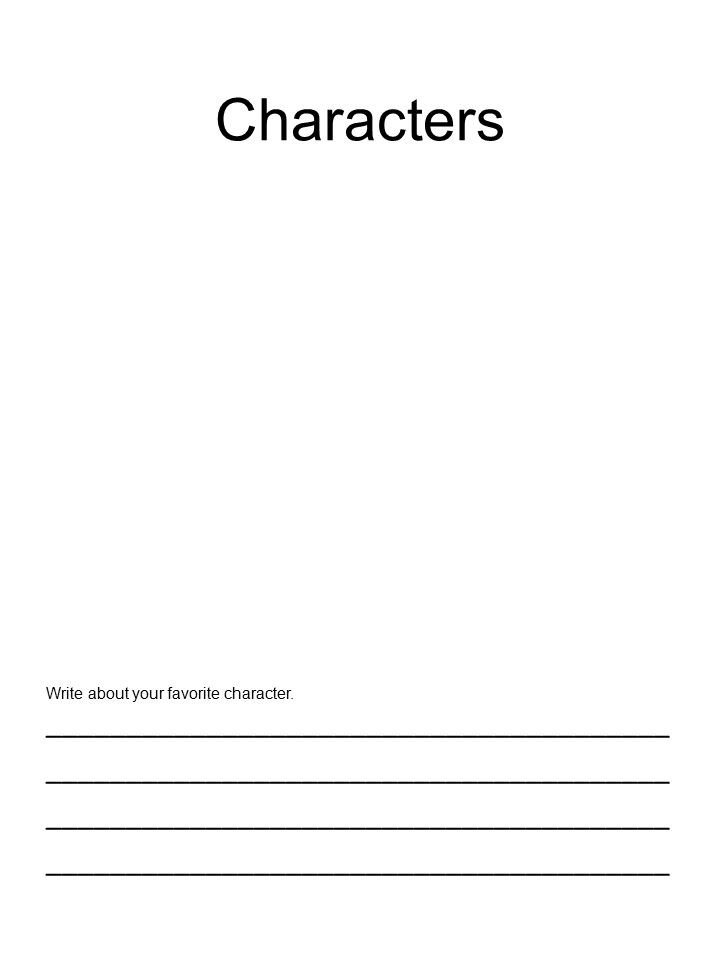 Characters _______________________________________