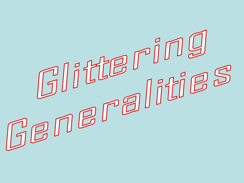 Glittering Generalities