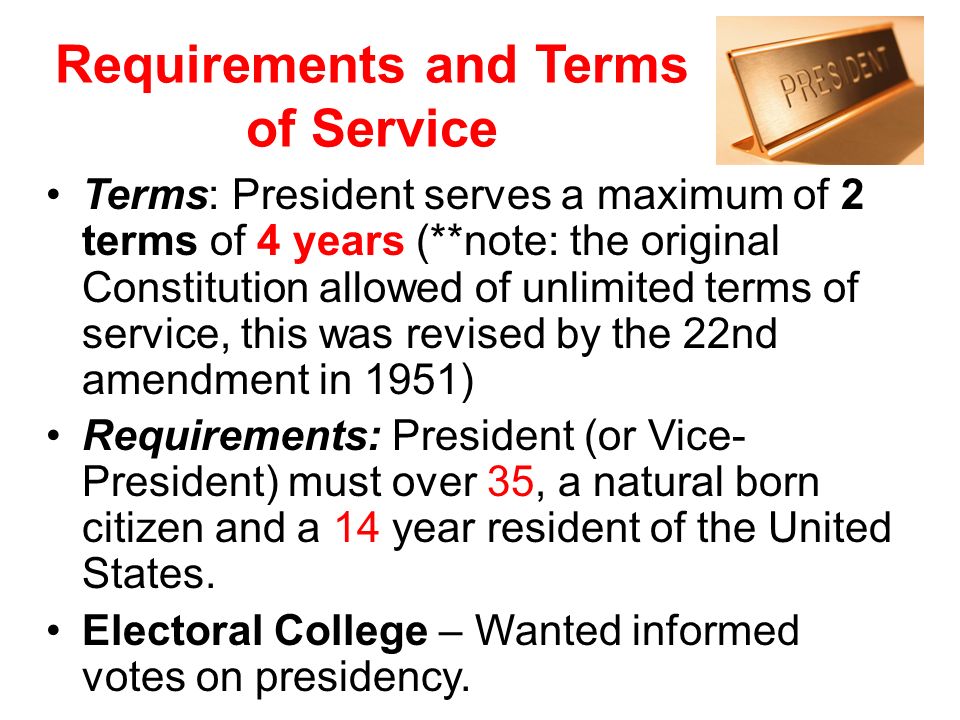Requirements and Terms of Service