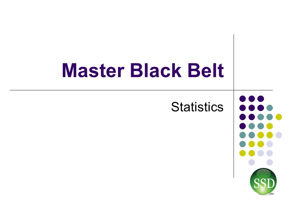 Master Black Belt Statistics