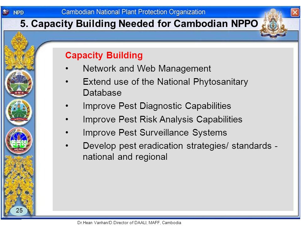 5. Capacity Building Needed for Cambodian NPPO