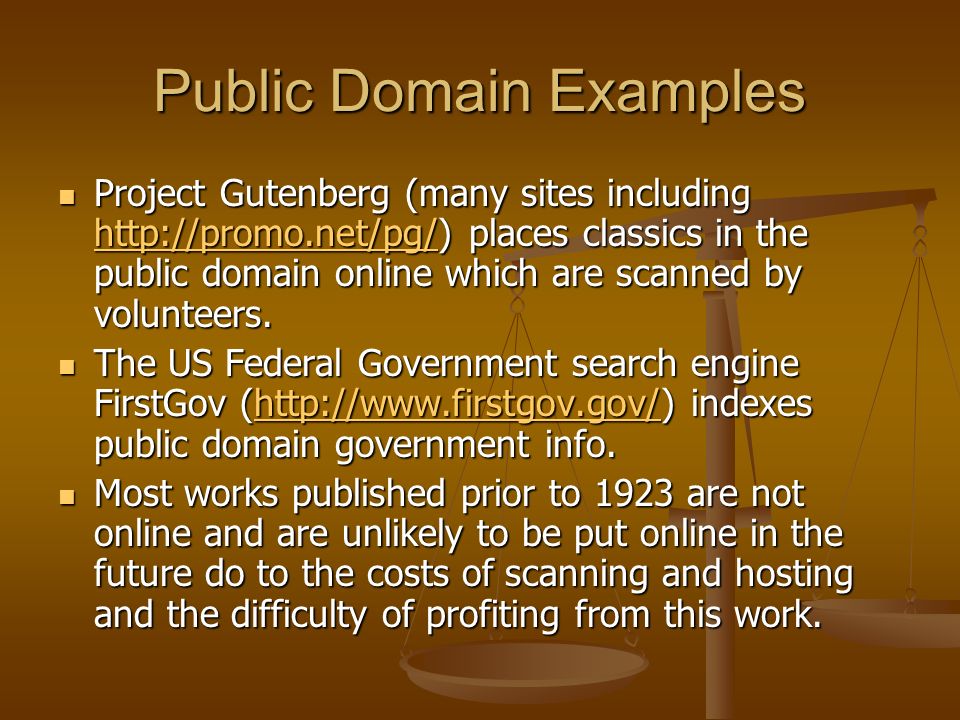 Public Domain Examples