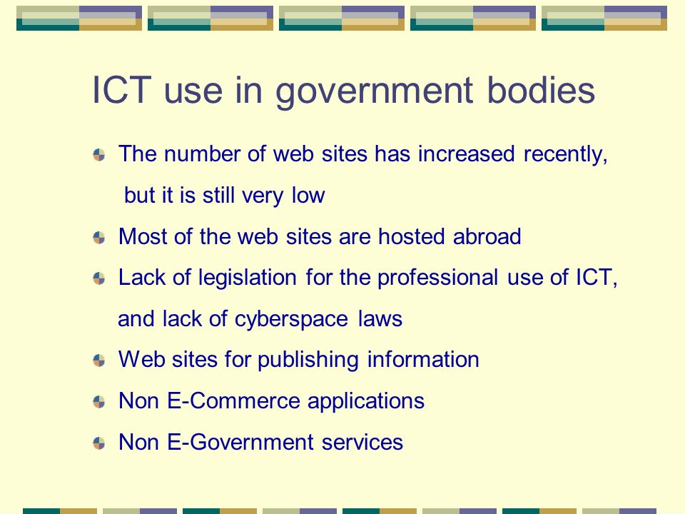 ICT use in government bodies