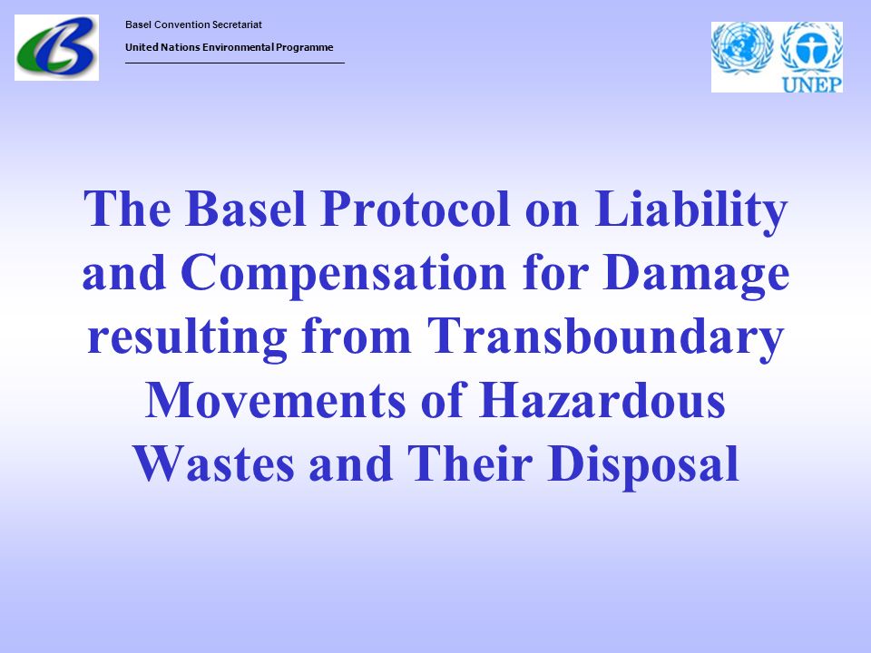 The Basel Protocol on Liability and Compensation for Damage resulting from Transboundary Movements of Hazardous Wastes and Their Disposal