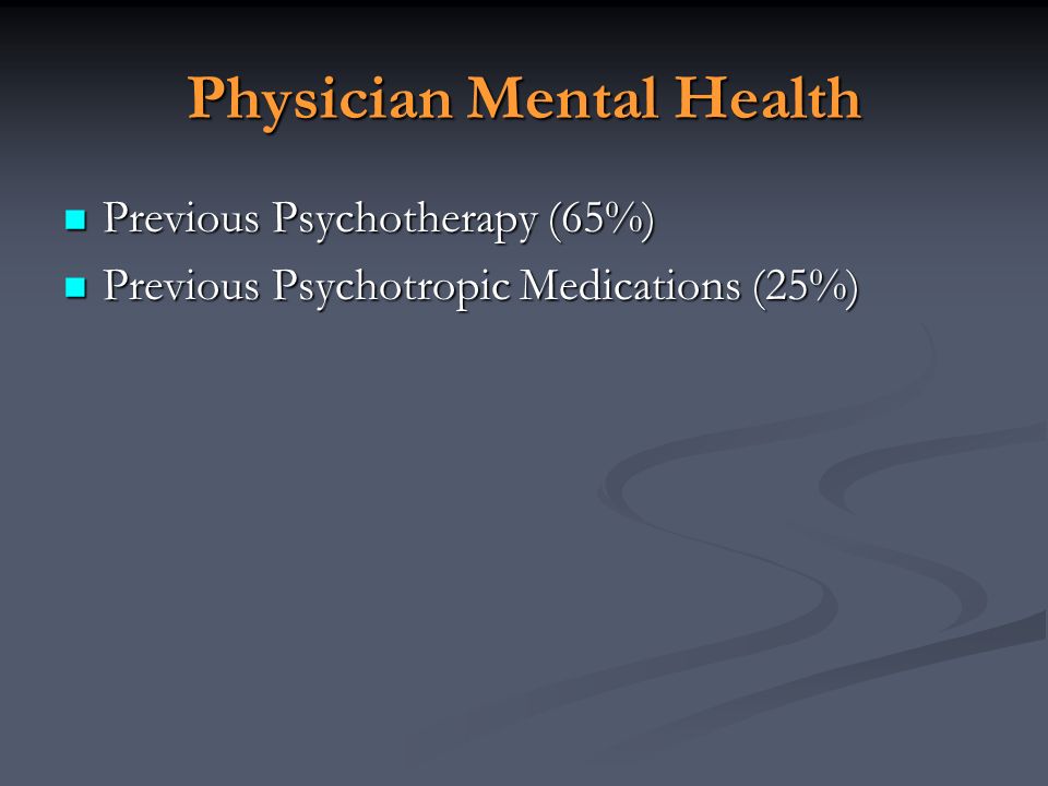 Physician Mental Health
