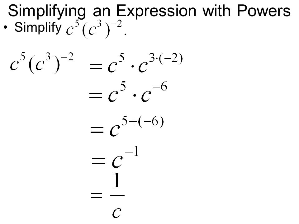 Simplifying an Expression with Powers