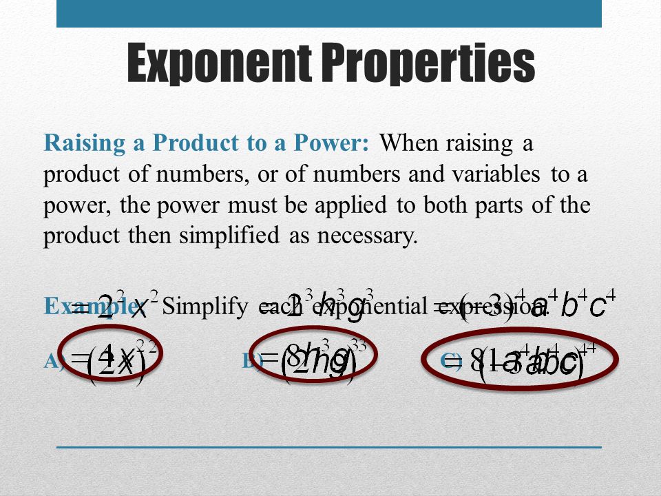 Exponent Properties