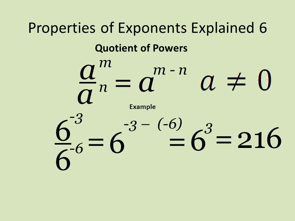 Properties of Exponents Explained 6
