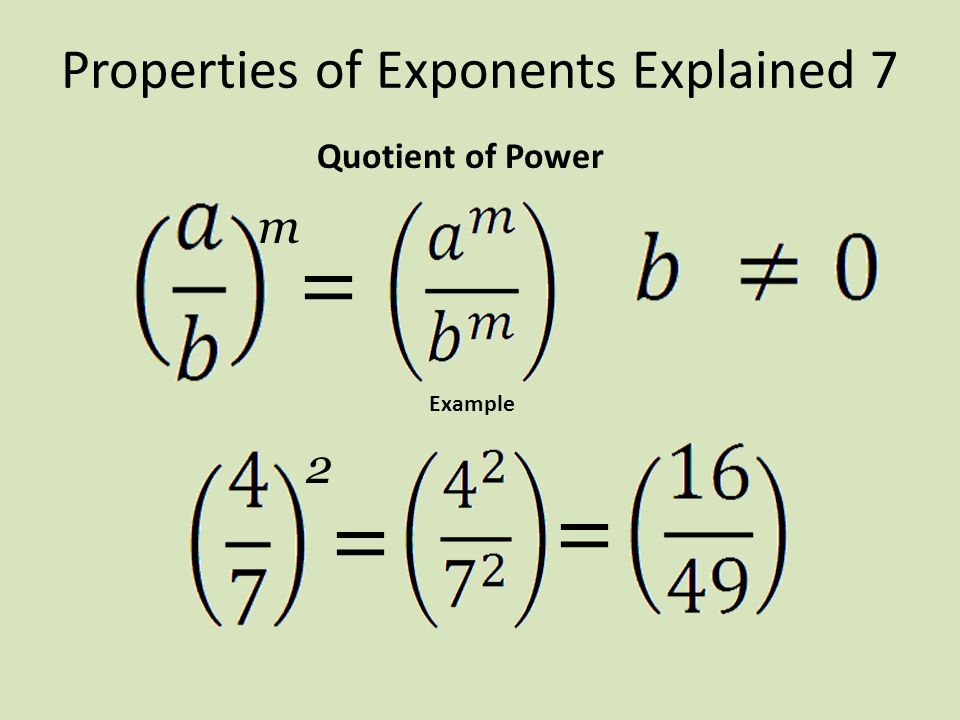 Properties of Exponents Explained 7