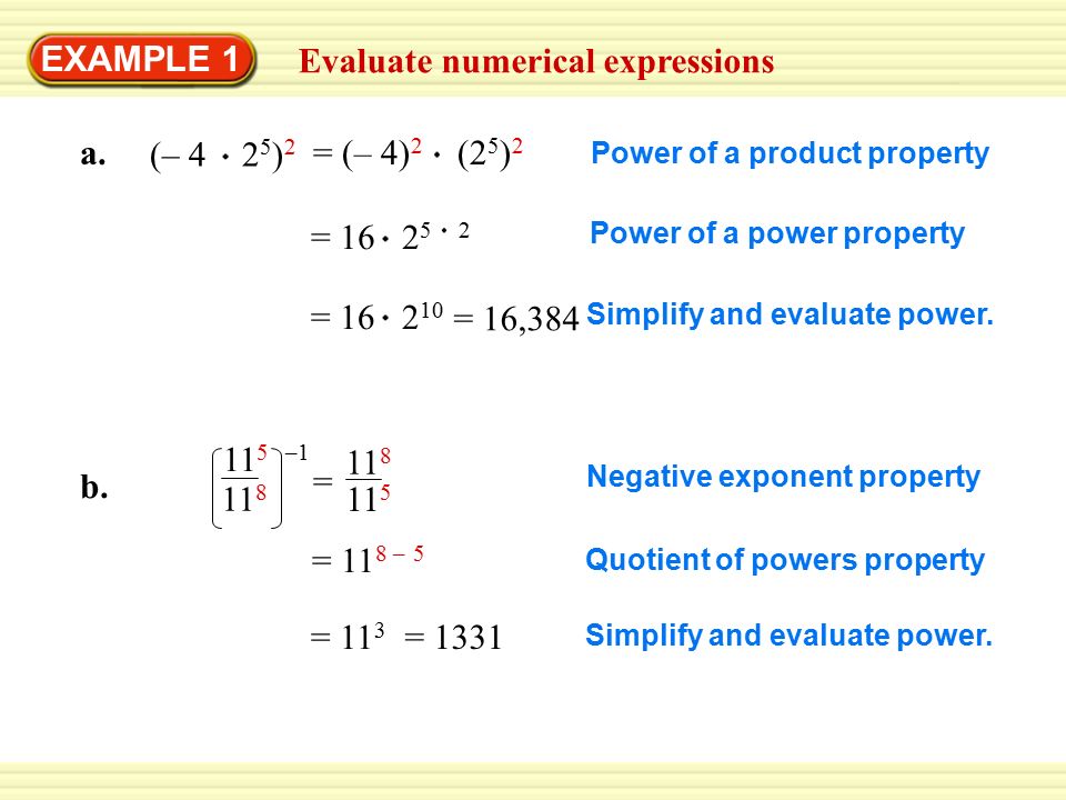 Evaluate numerical expressions