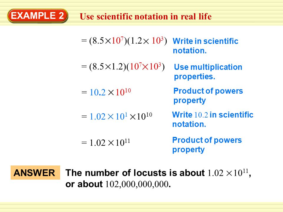 Use scientific notation in real life