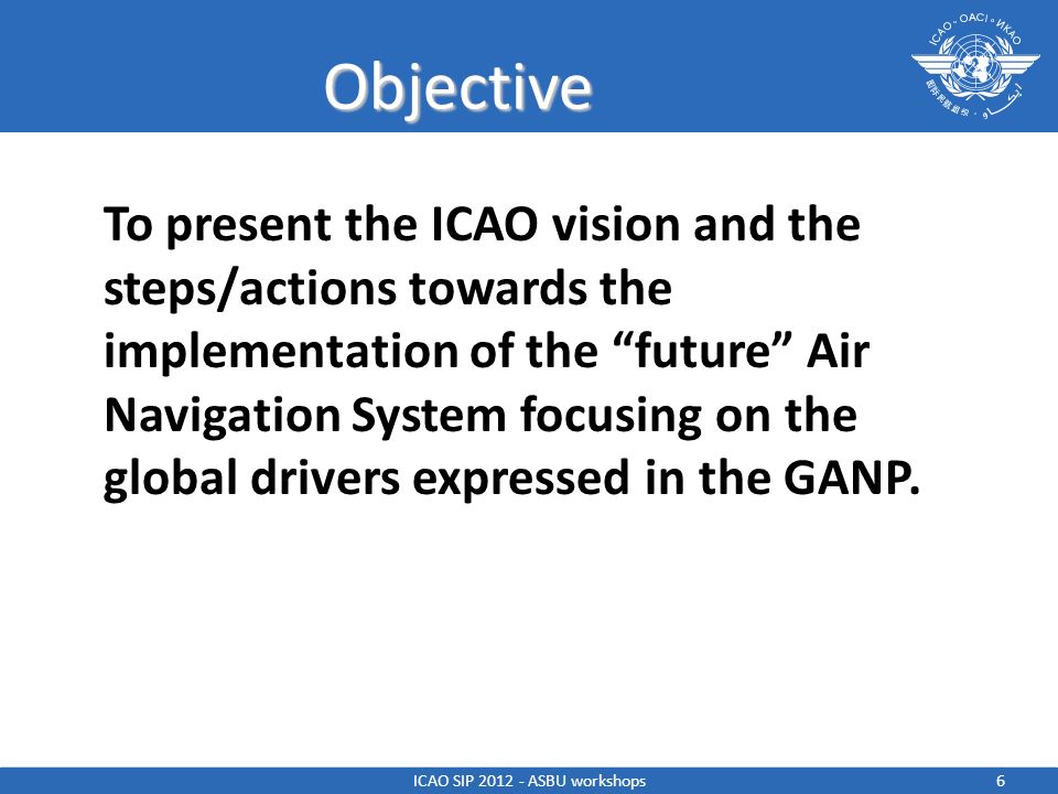 ICAO SIP ASBU workshops