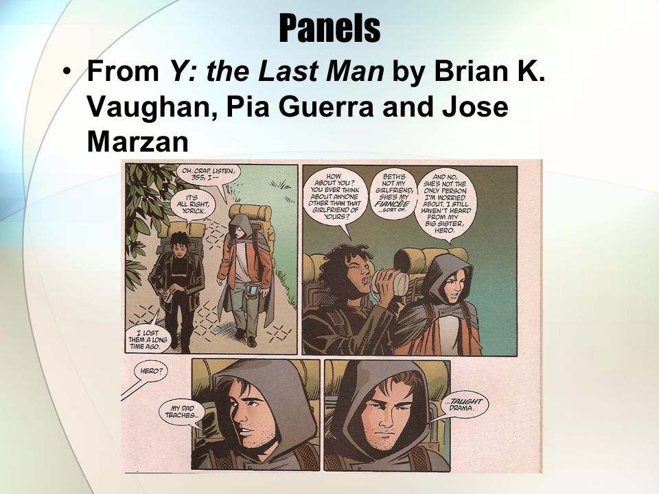 Panels From Y: the Last Man by Brian K. Vaughan, Pia Guerra and Jose Marzan