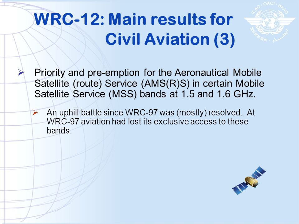 WRC-12: Main results for Civil Aviation (3)