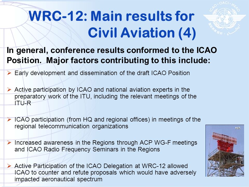 WRC-12: Main results for Civil Aviation (4)