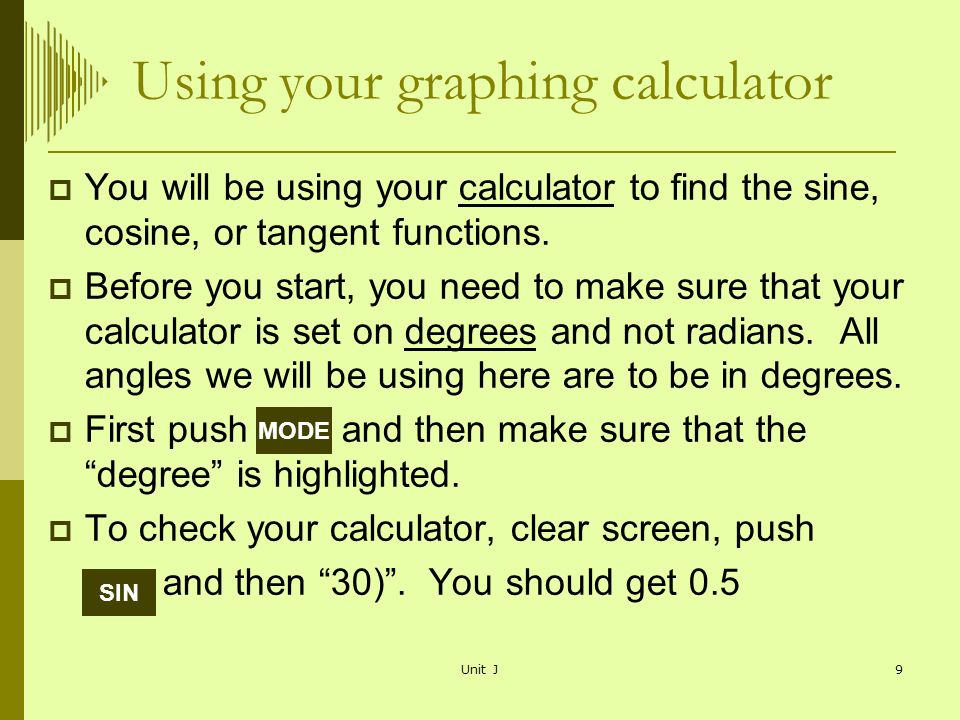 Using your graphing calculator