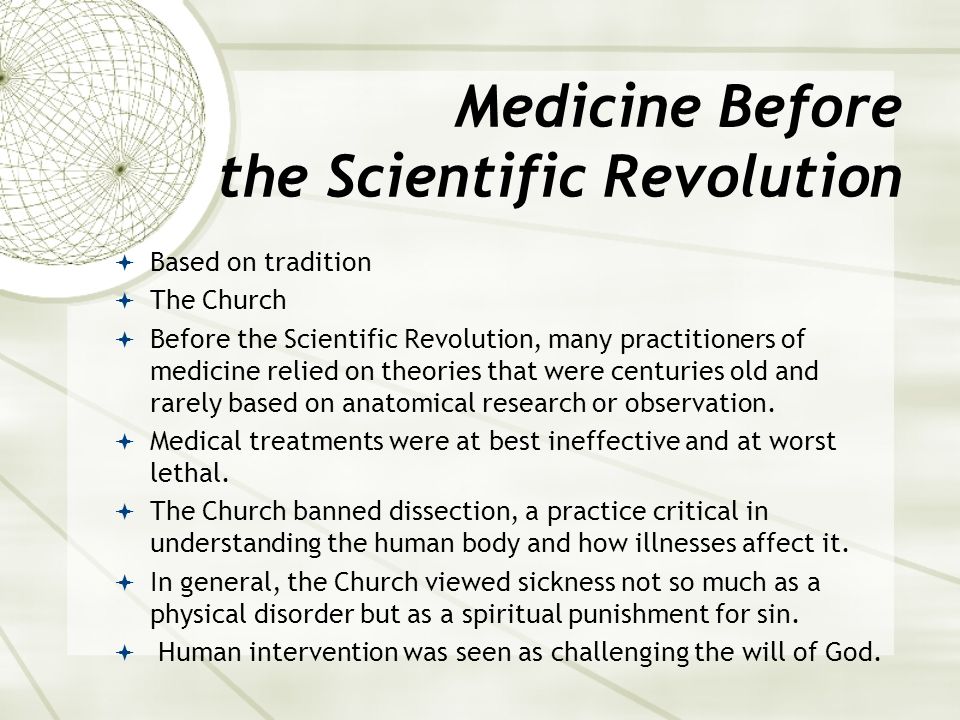 Medicine Before the Scientific Revolution