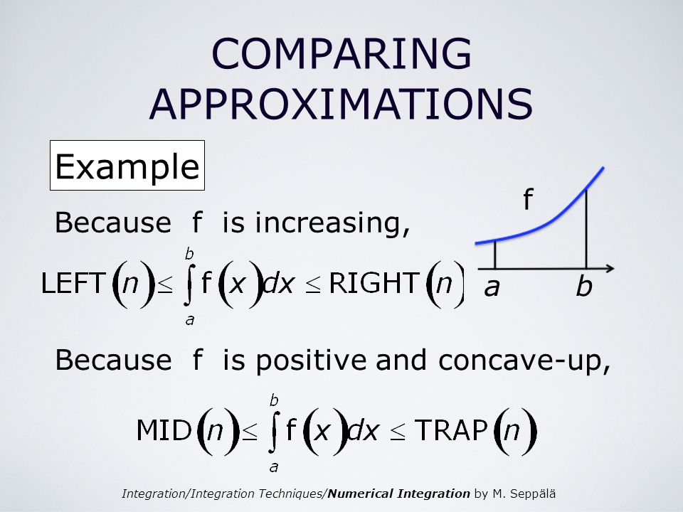 COMPARING APPROXIMATIONS